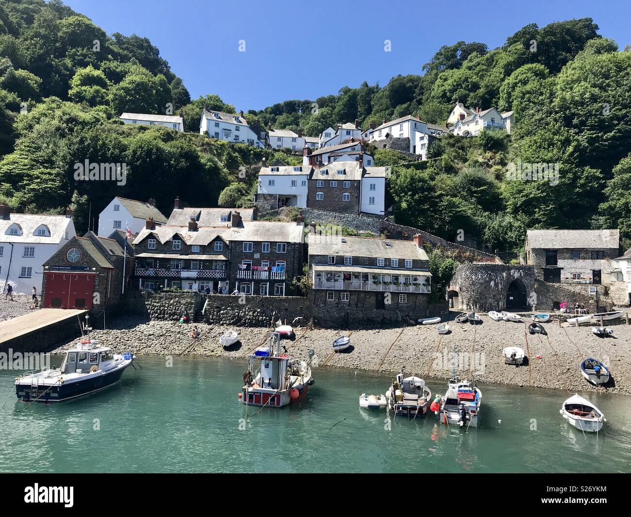 Clovelly harbour - Smartphone Captured Stock Image