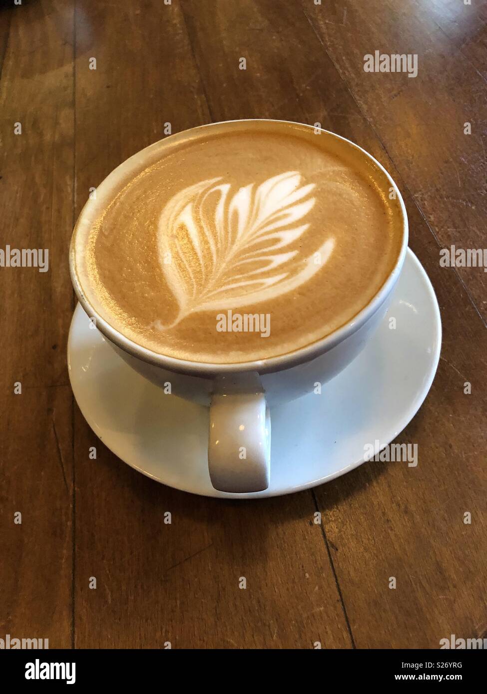 Latte coffee - Smartphone Captured Stock Image