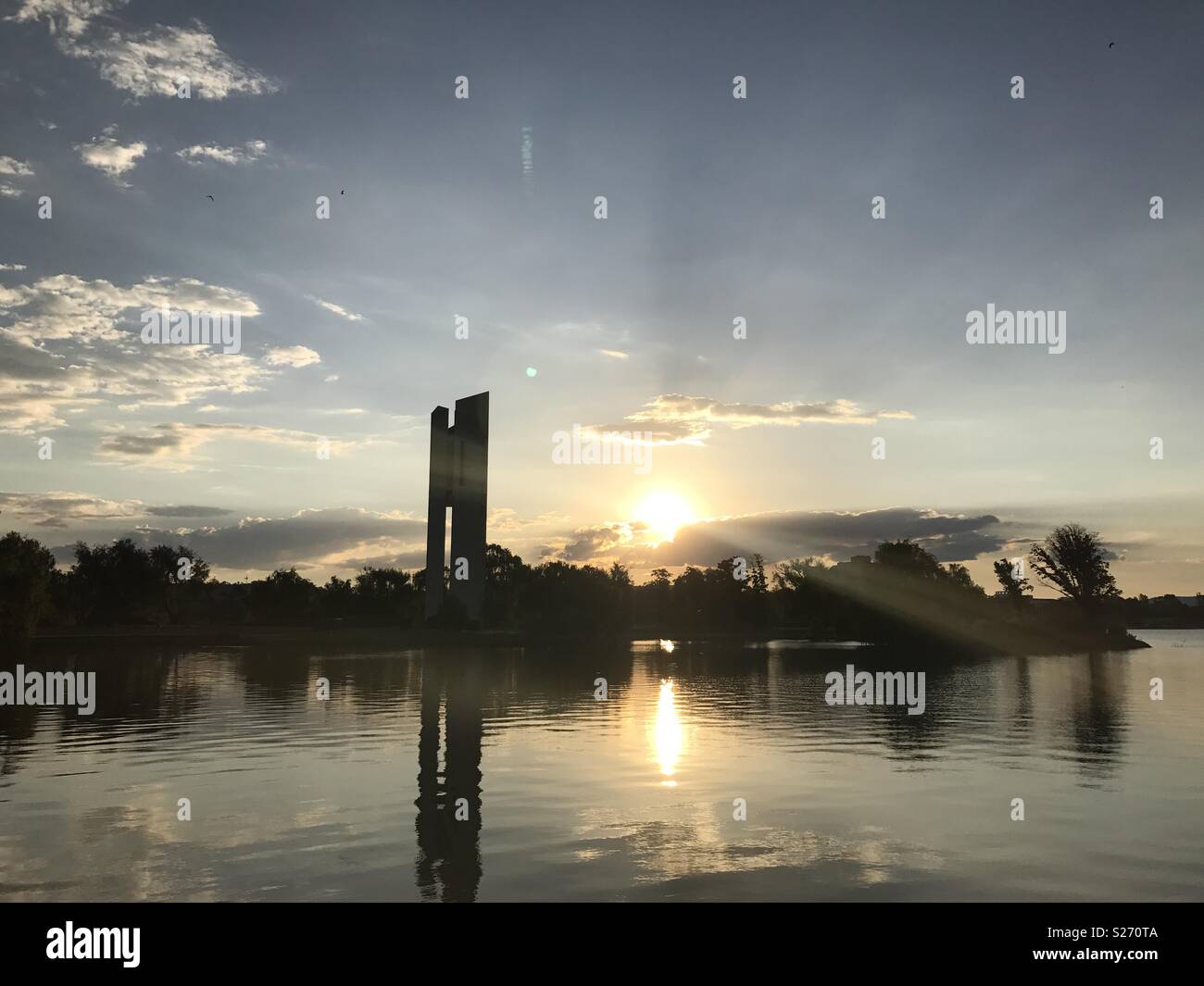 Sunset on Australian Capital Territory Stock Photo