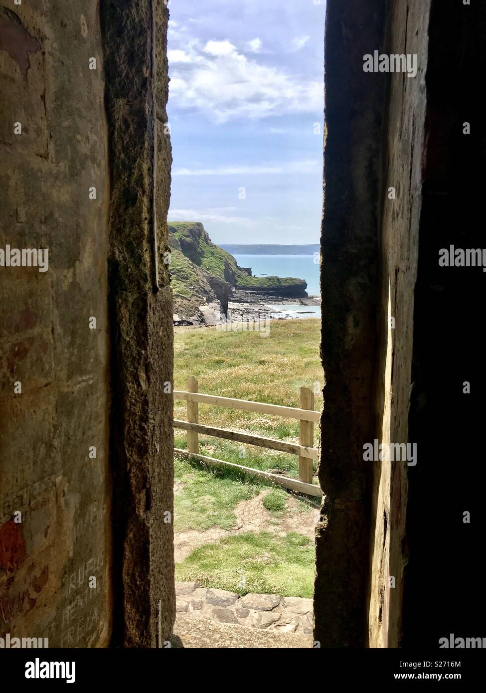 Compass point Bude - Smartphone Captured Stock Image