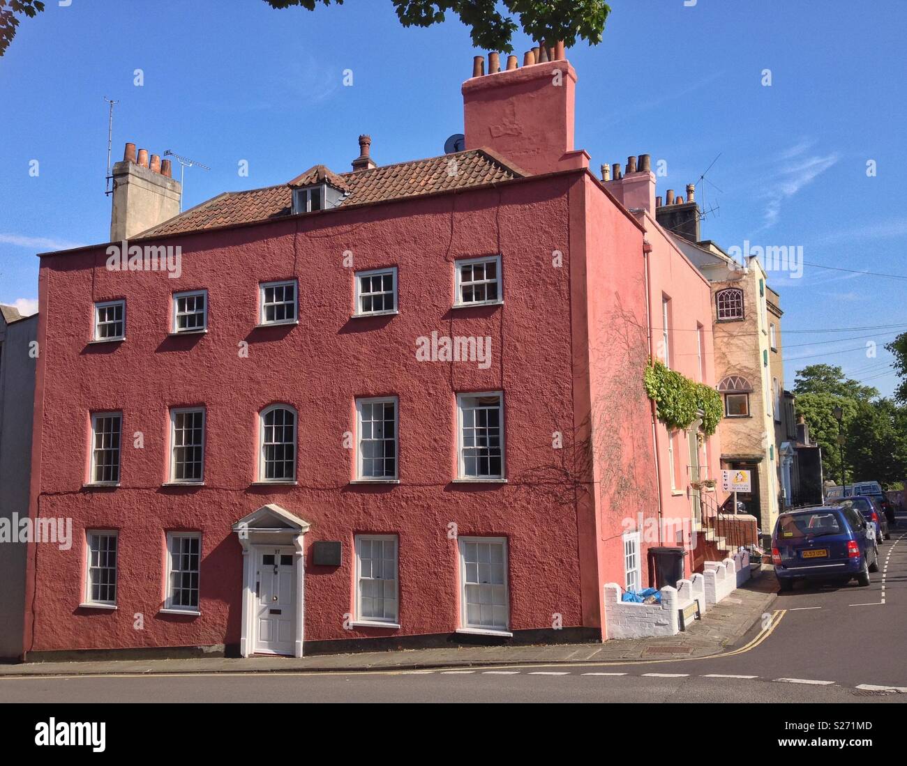 Fairfold House, an eighteenth-century house on Constitution Hill in Clifton, Bristol, UK - Smartphone Captured Stock Image