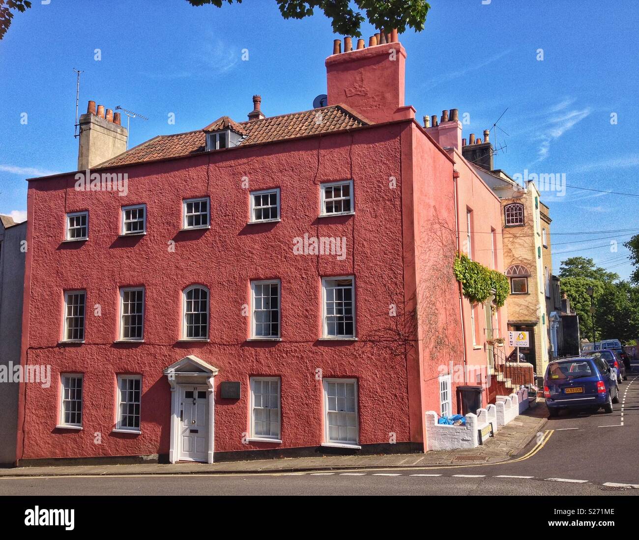 Fairfold House, an eighteenth-century house on Constitution Hill in Clifton, Bristol, UK - Smartphone Captured Stock Image