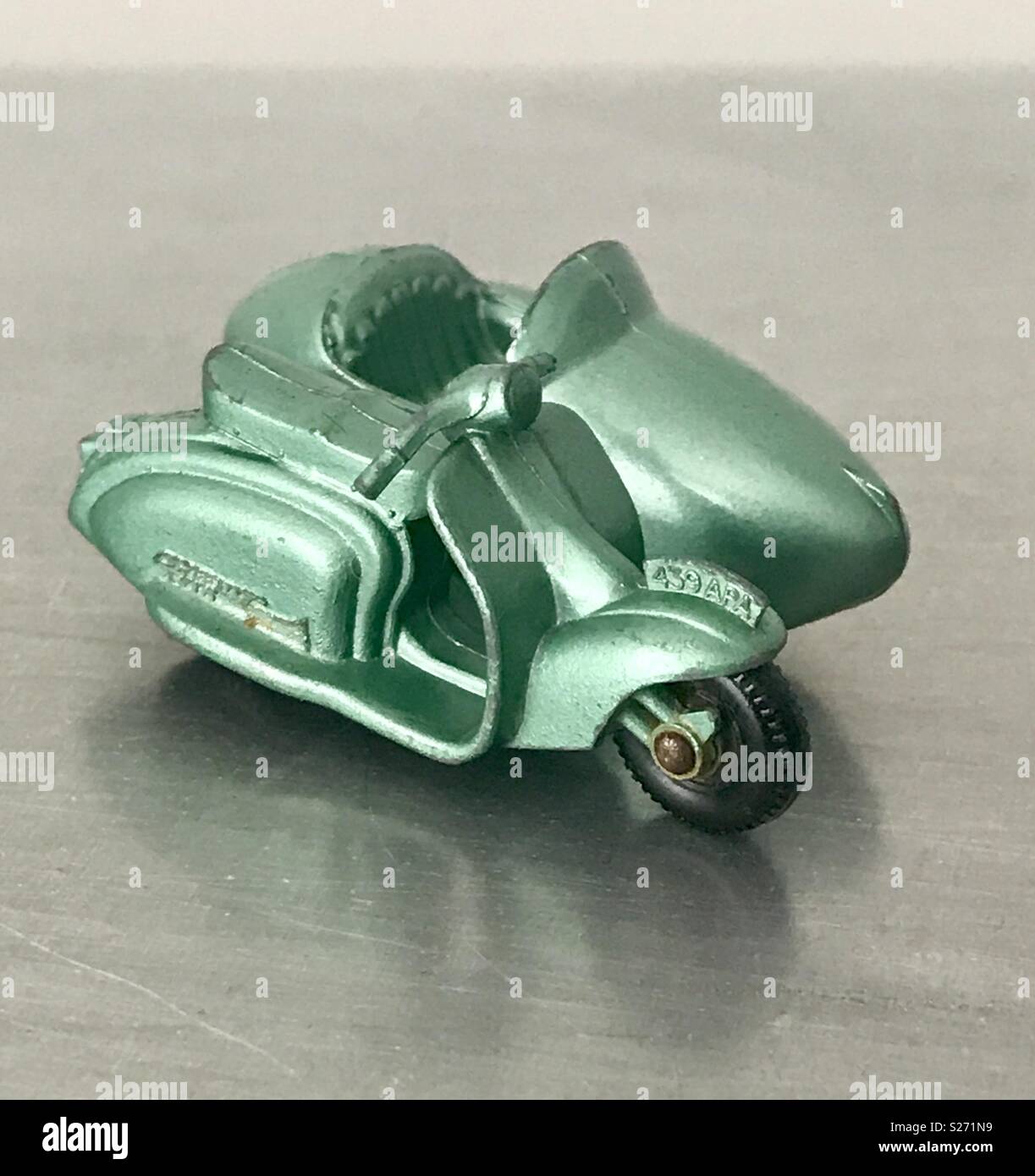 Vintage motorcycle sidecar Combination Toy Stock Photo