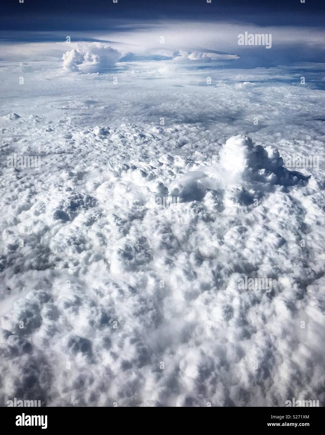Clouds in a picture taken from a plane in Mexico - Smartphone Captured Stock Image