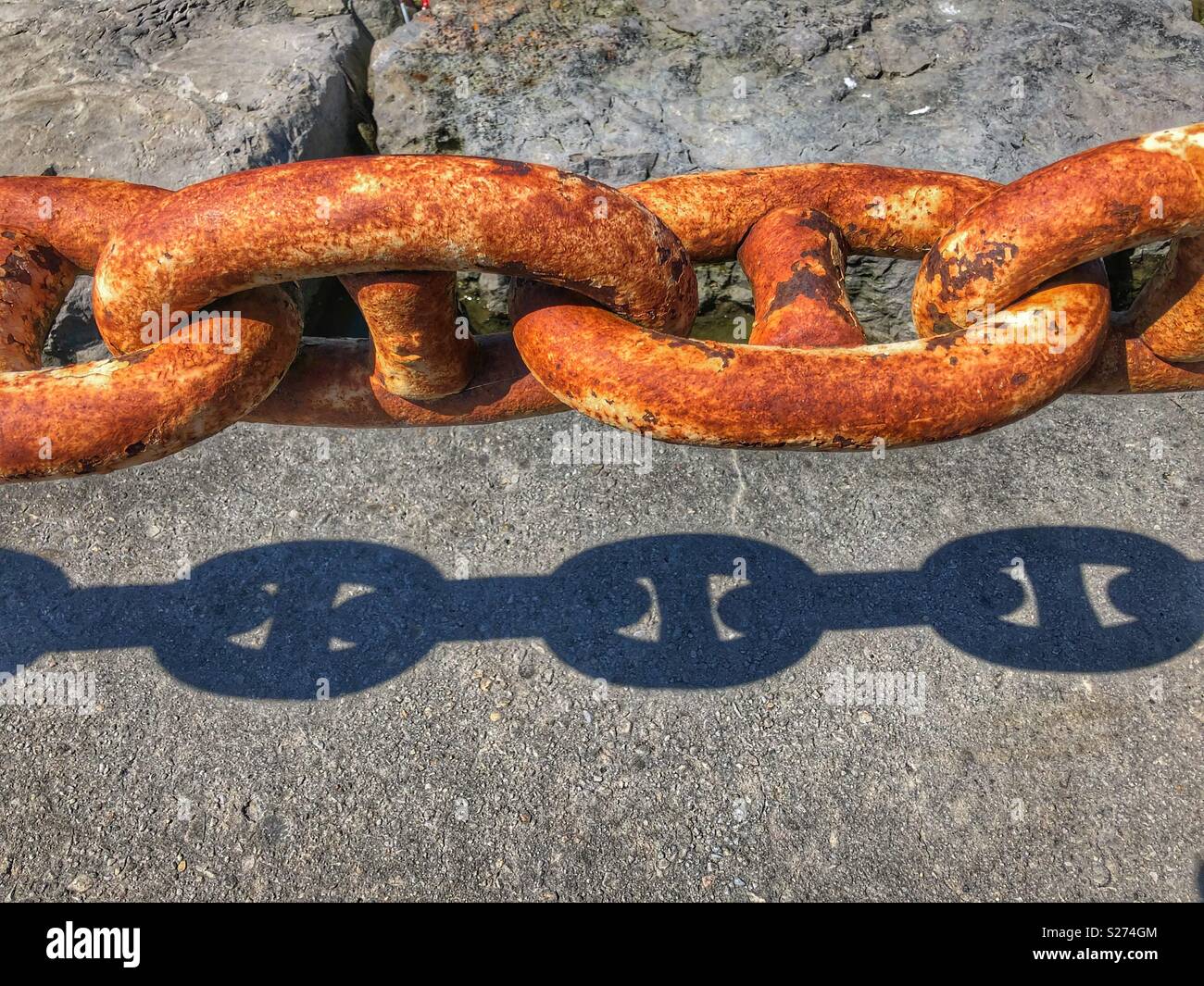 Chain link patterns. - Smartphone Captured Stock Image