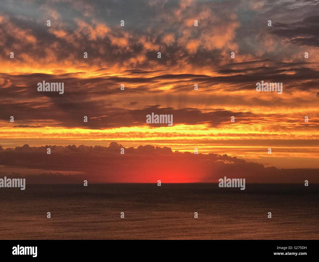 Sunset in Punta Ballena, Uruguay Stock Photo