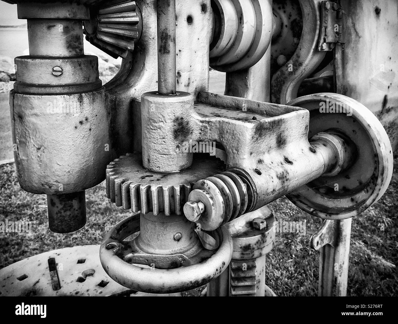 Detail of old machinery Stock Photo