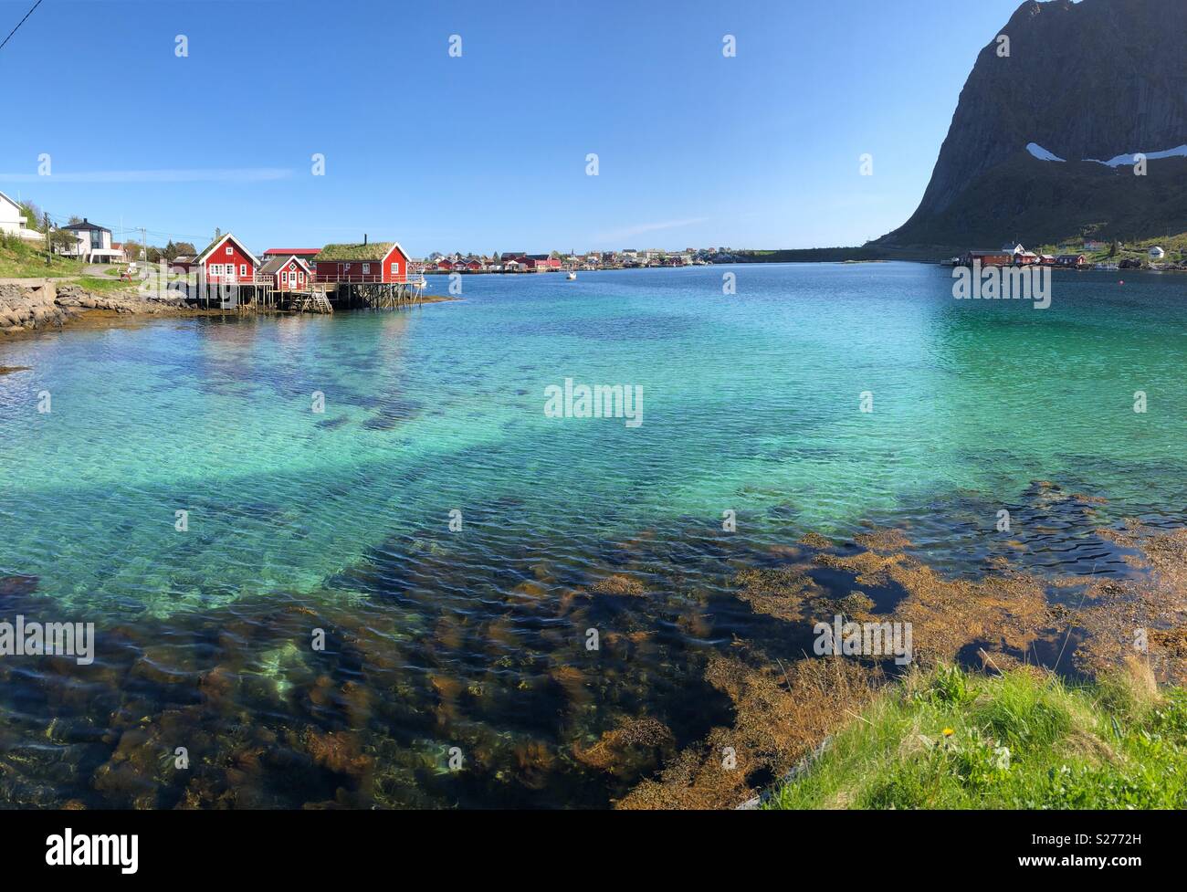 Reine fishing village Norway - Smartphone Captured Stock Image