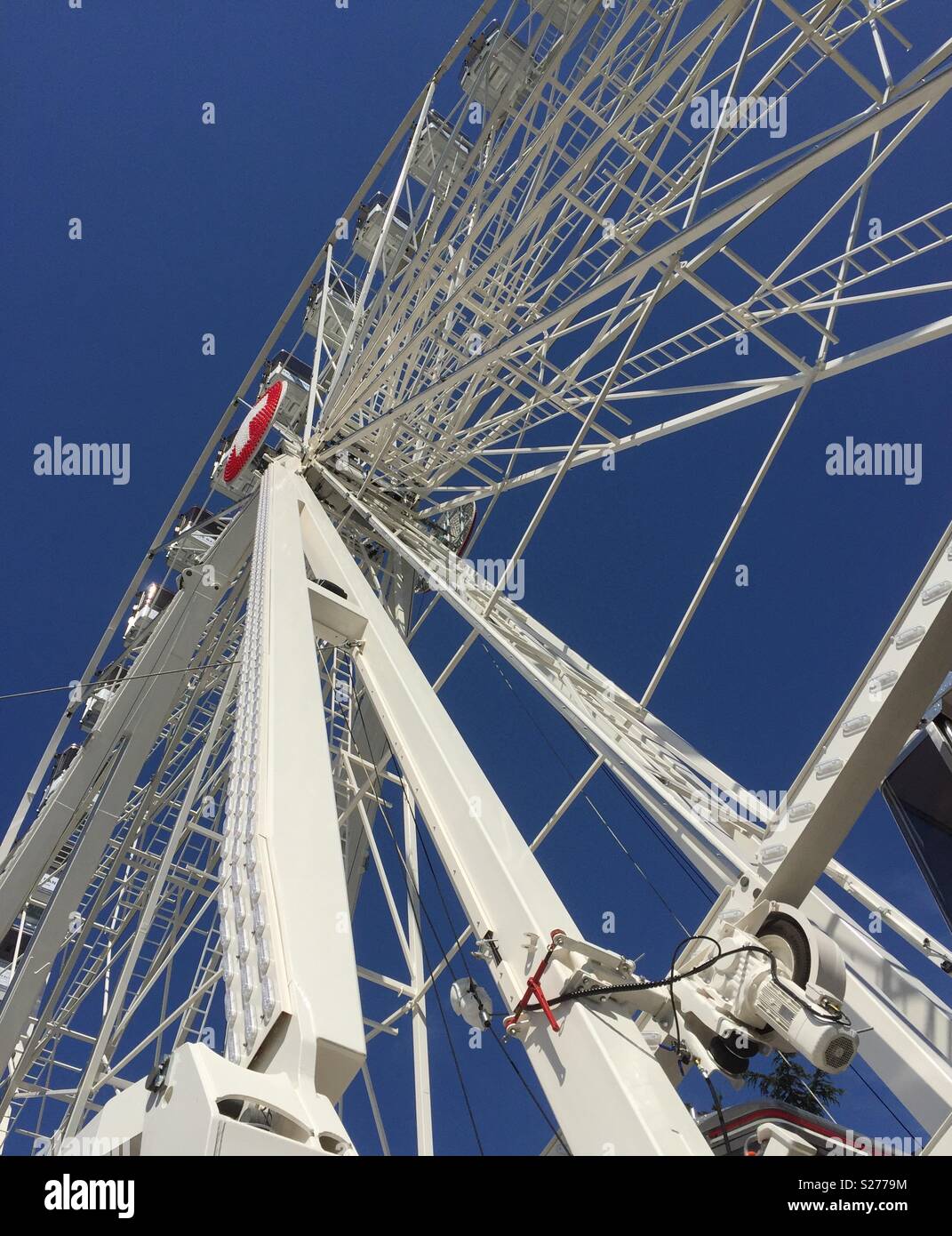 Ferris wheel in the Jardin Anglais (English Garden), Geneva, Switzerland - Smartphone Captured Stock Image