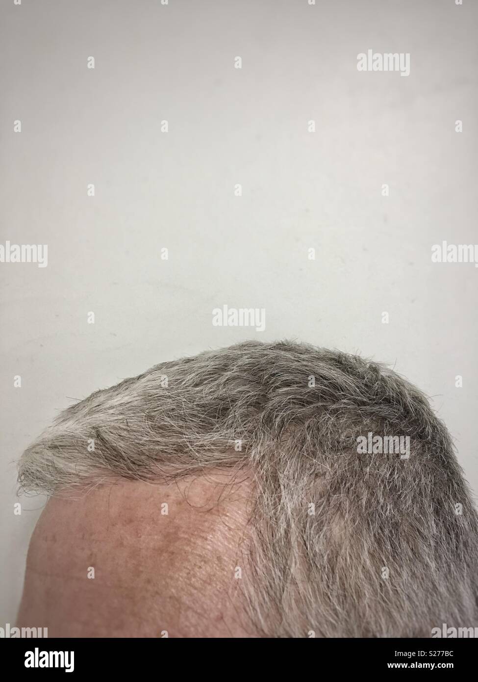Mature man silver hair Stock Photo