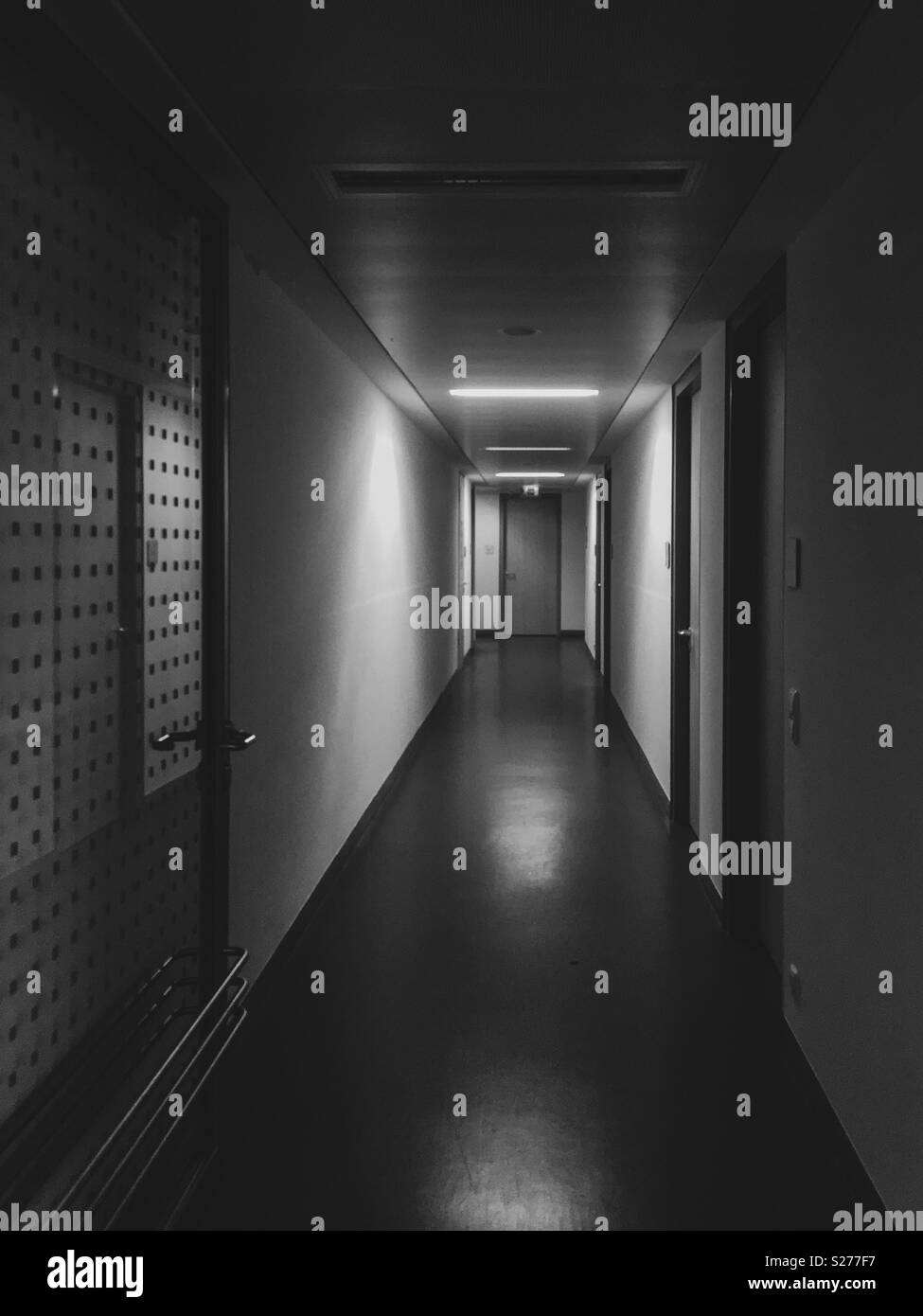 dark hospital hallway