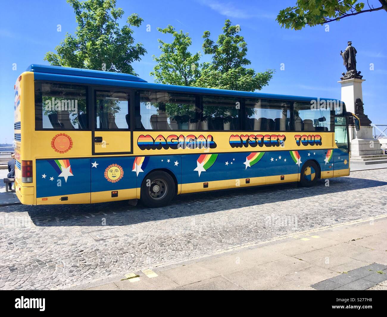 The magical mystery tour bus Stock Photo