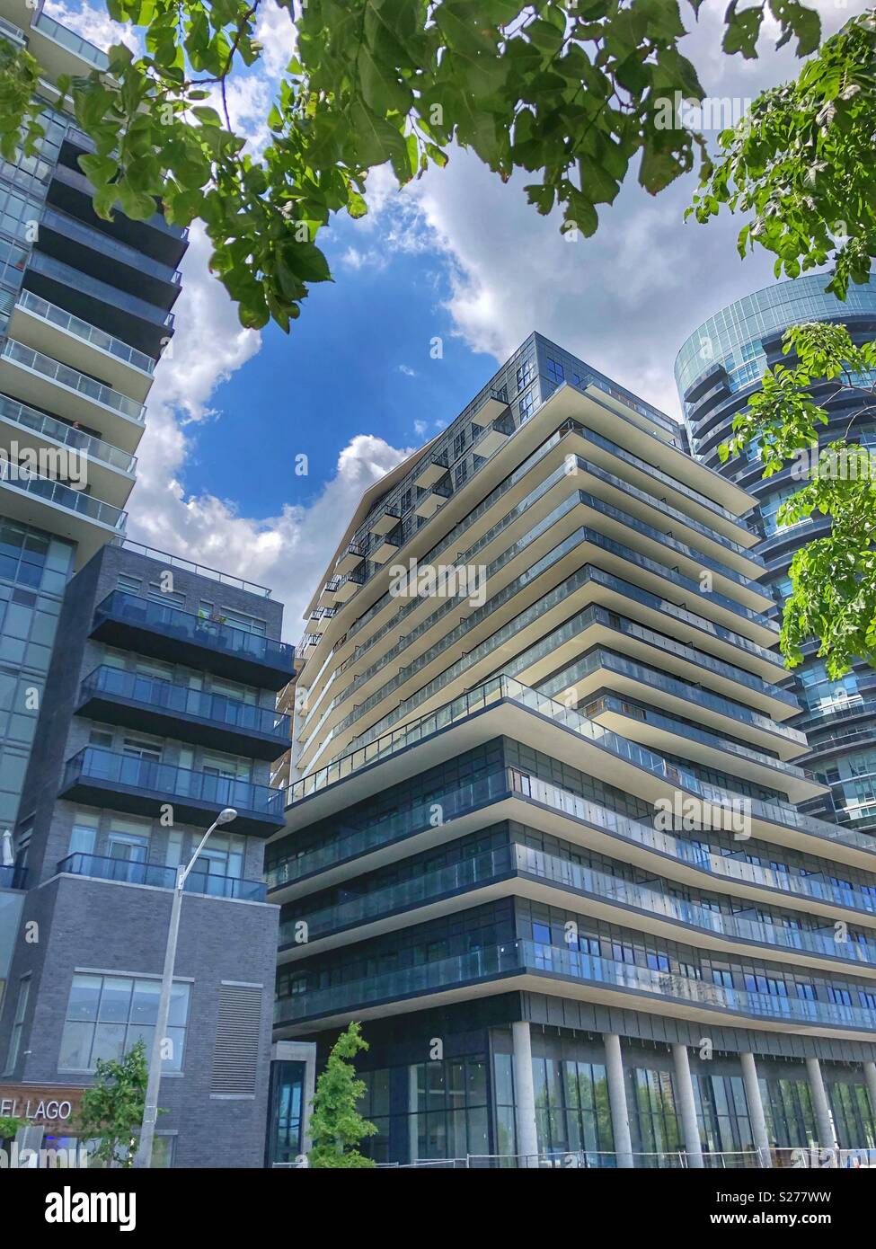 Modern condominiums in the Humber Bay neighbourhood of Toronto, Ontario. Stock Photo