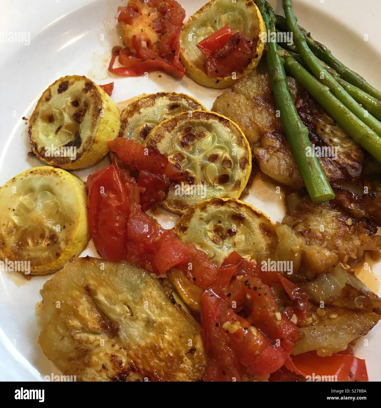 Pan fried vegetables Stock Photo Alamy