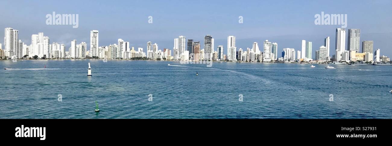 Arriving in Cartagena Colombia Stock Photo