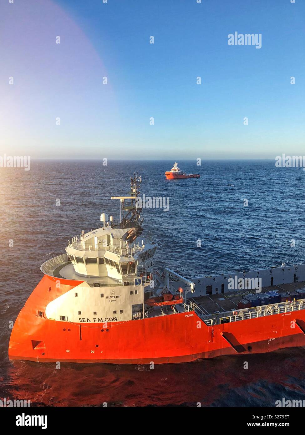 Sea Falcon supply vessel. Credit: Lee Ramsden / Alamy Stock Photo