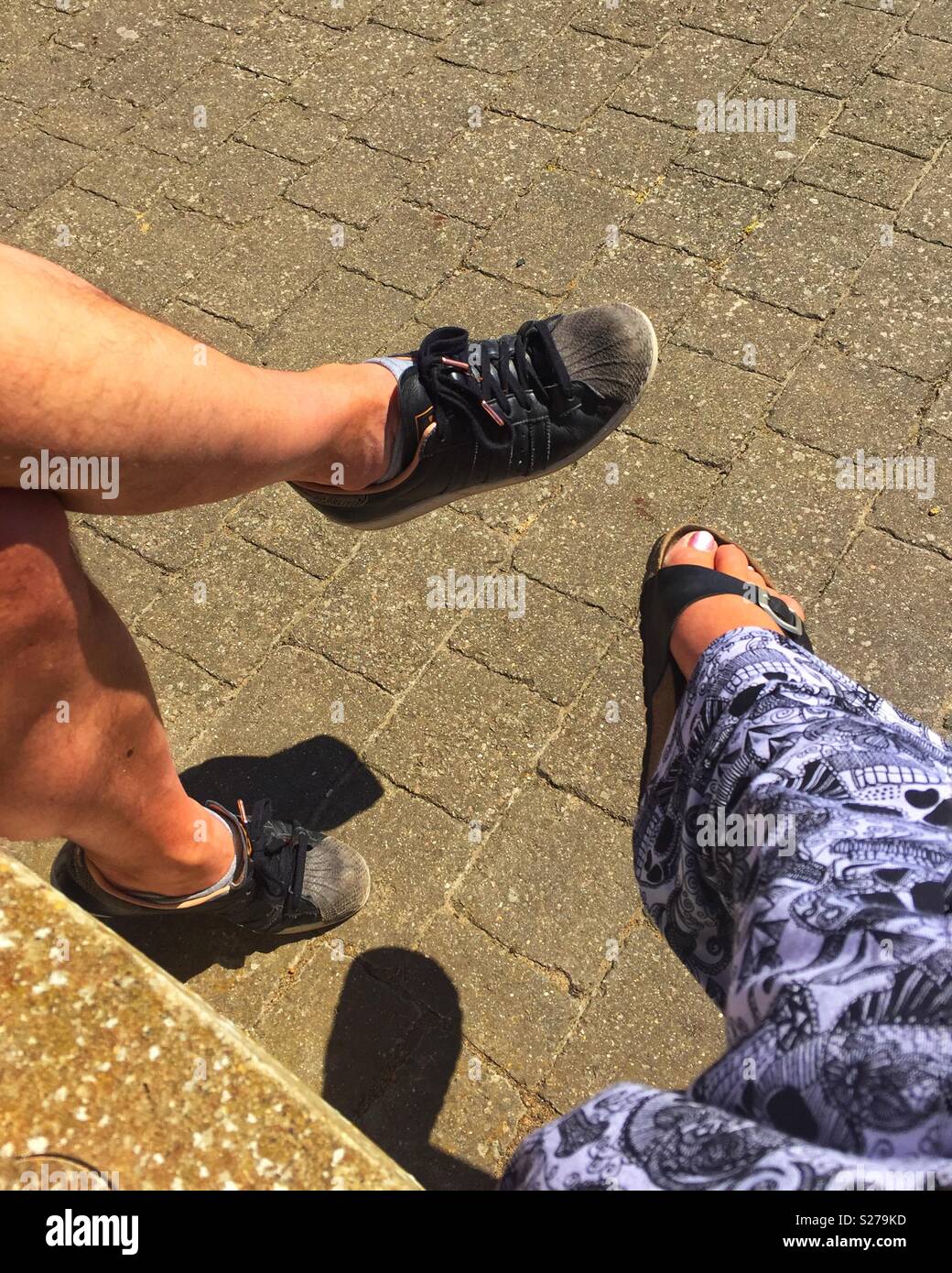 Brother and sister feet ! Stock Photo Alamy