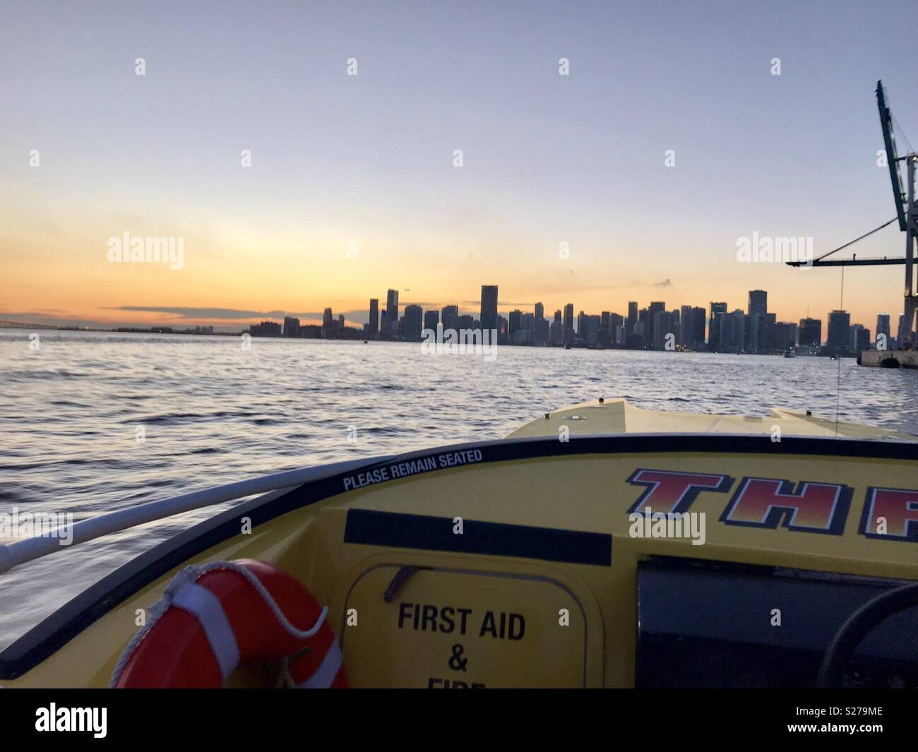Miami skyline sunset - Smartphone Captured Stock Image