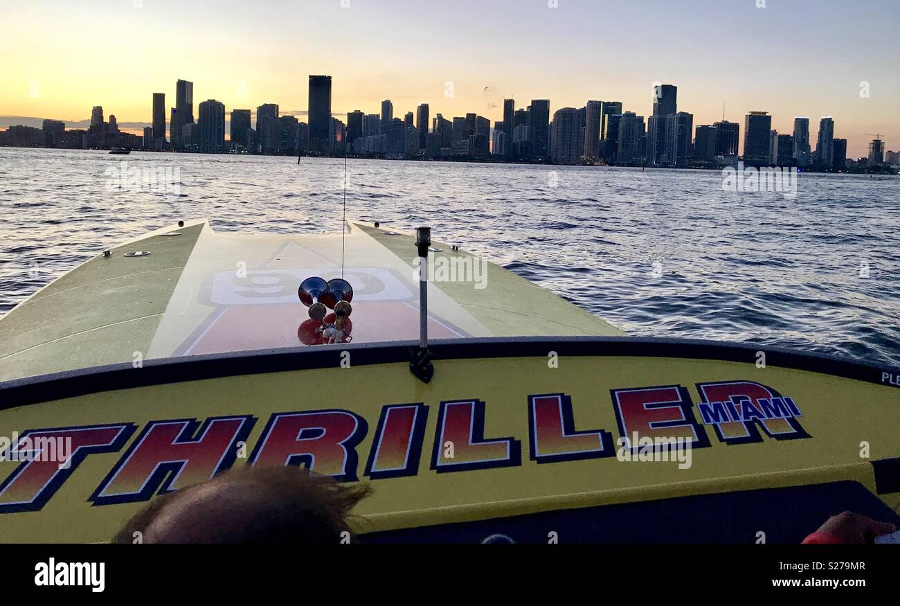 Miami sunset skyline - Smartphone Captured Stock Image