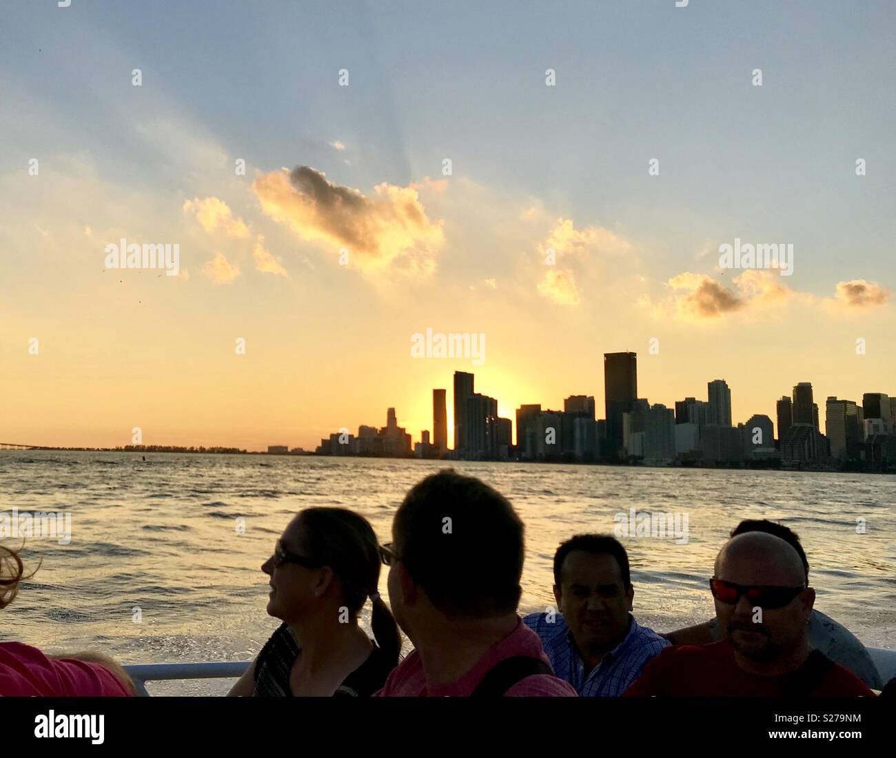 Miami sunset skyline - Smartphone Captured Stock Image