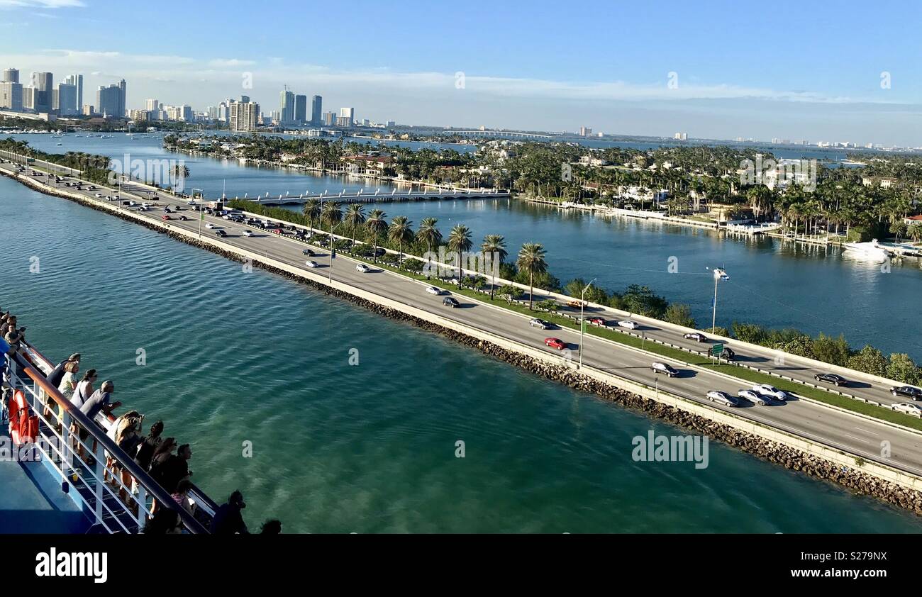 Miami south beach sail away Stock Photo