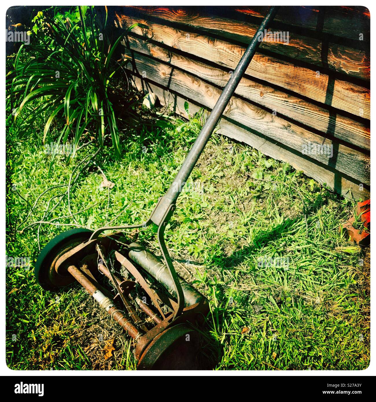 Hand push lawnmower hi res stock photography and images Alamy