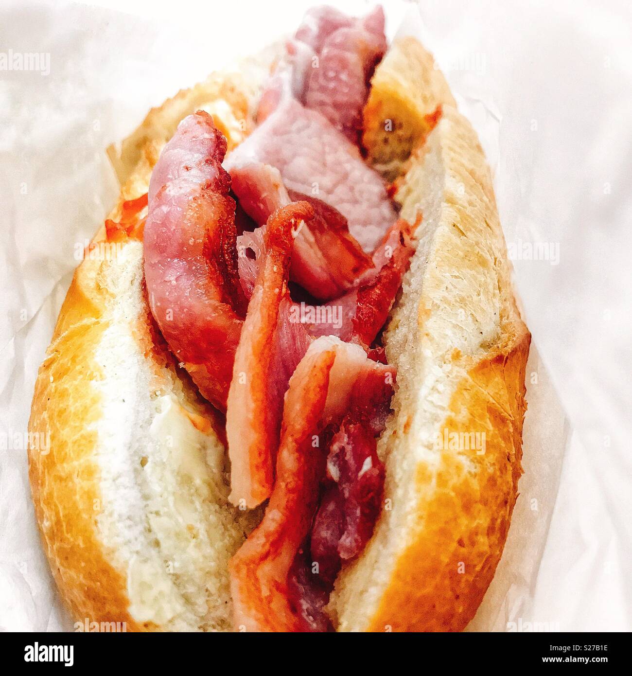 Bacon baguette hires stock photography and images Alamy