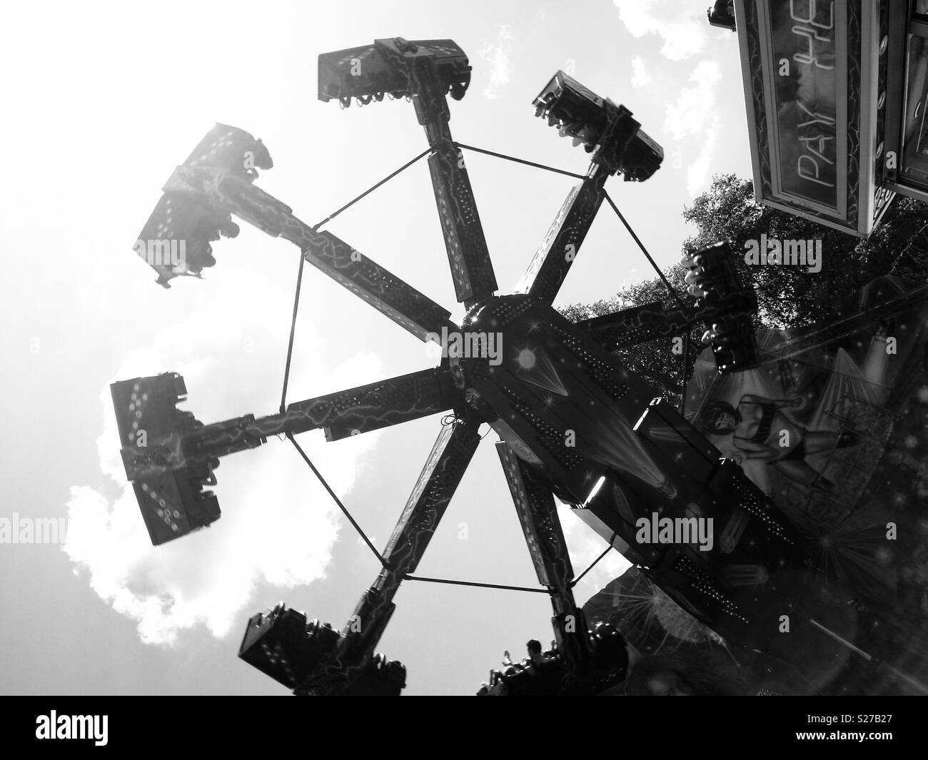 Fairground ride Black and White Stock Photos & Images - Alamy