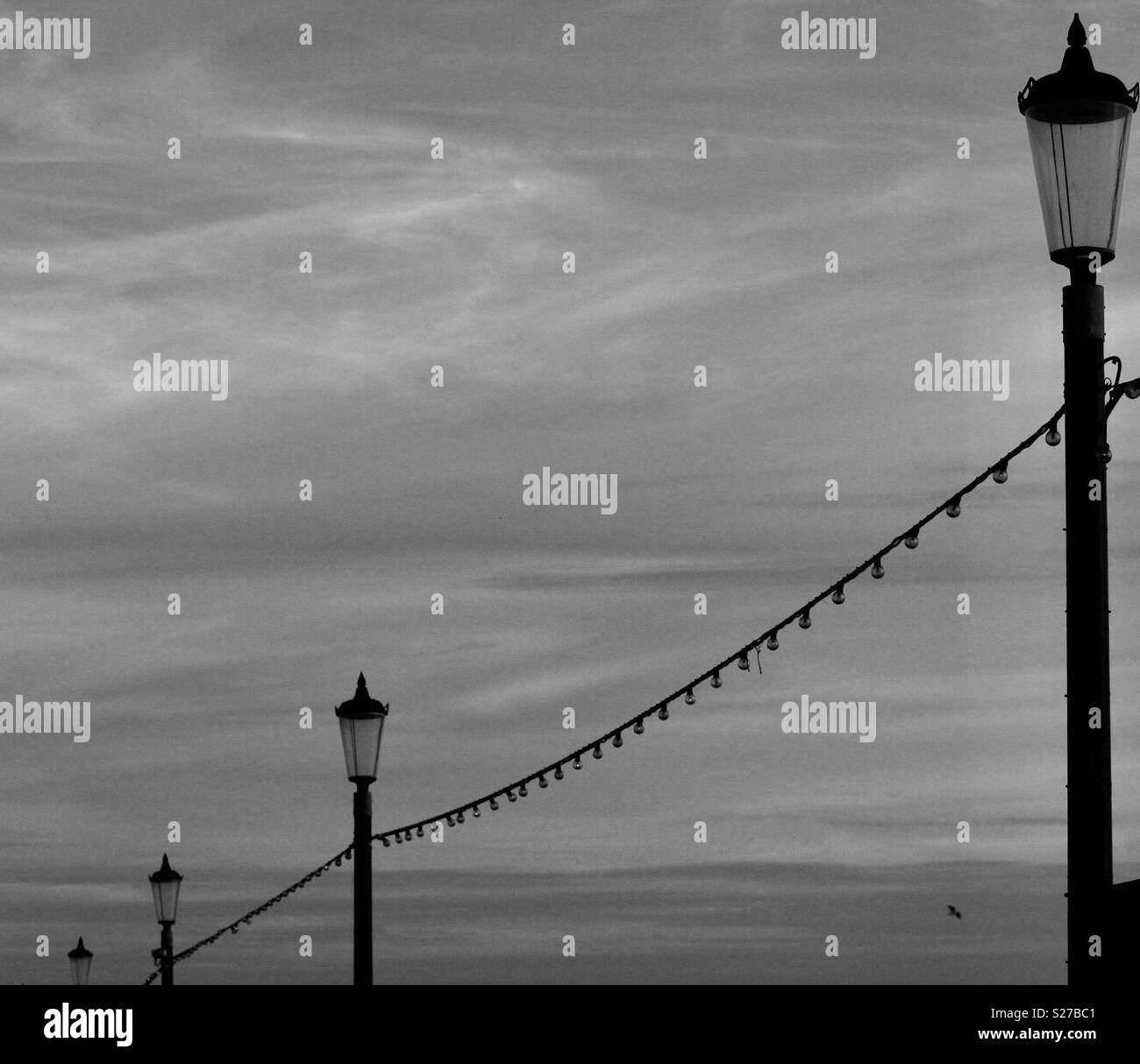 Seaside street lights Stock Photo Alamy