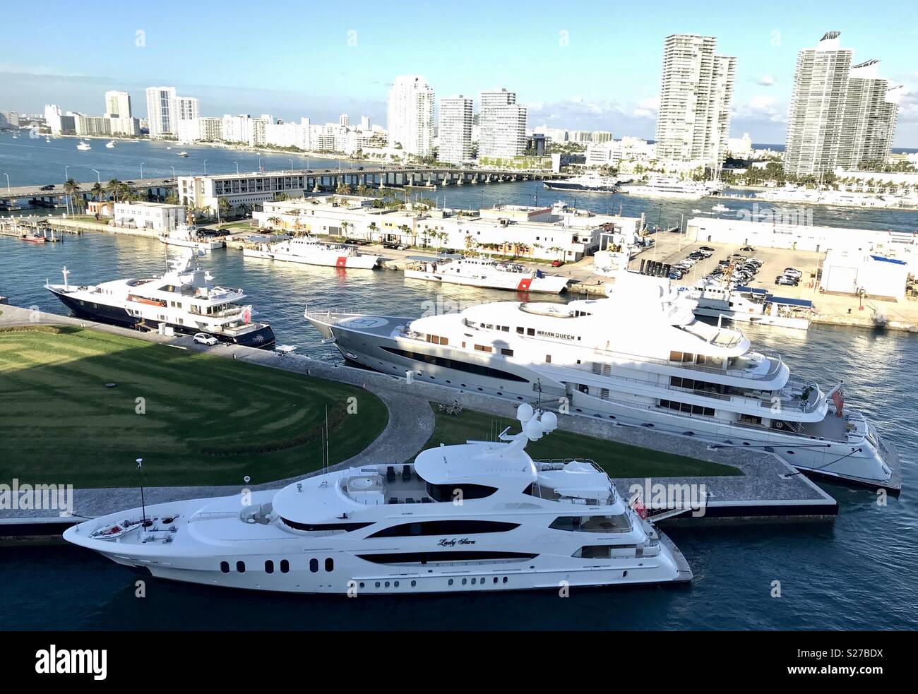 Miami cruise port - Smartphone Captured Stock Image