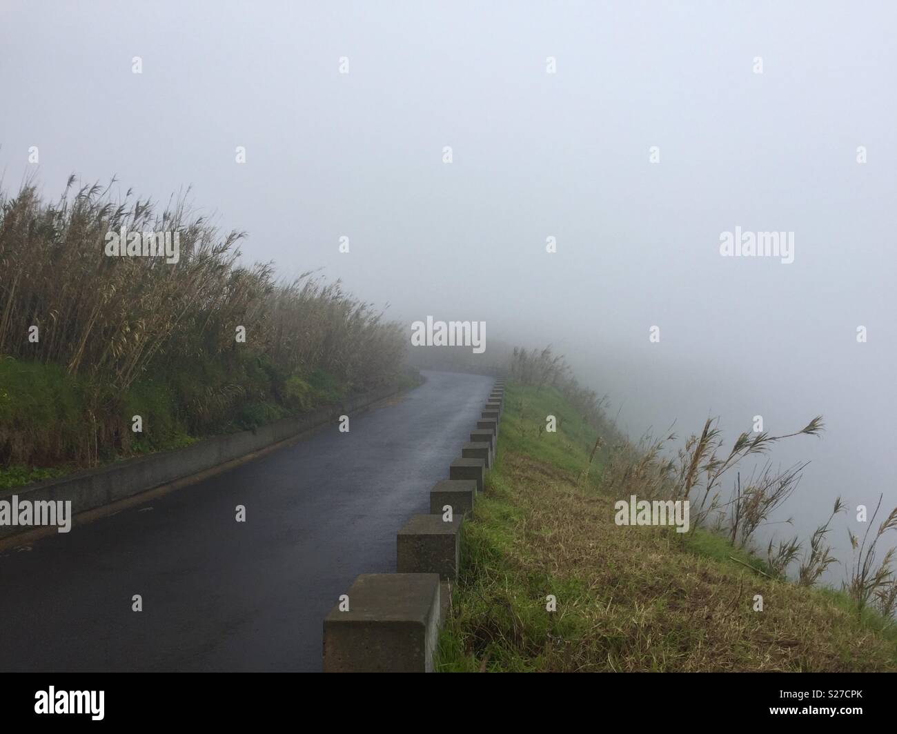 the road in the fog Stock Photo - Alamy