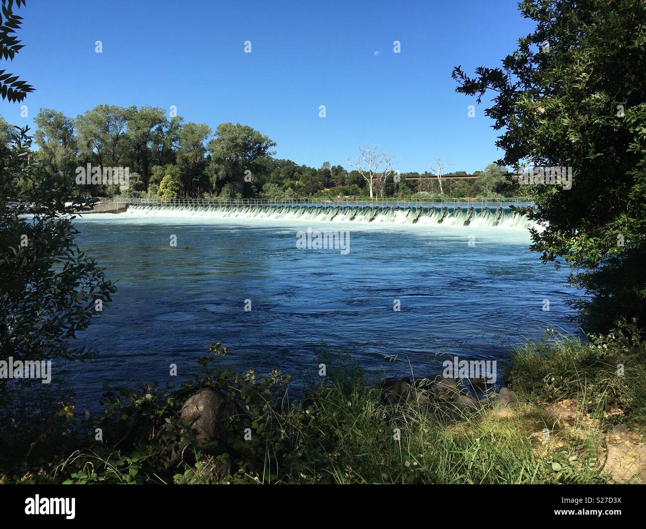 Salmon Fish Viewing Station in Caldwell Park Redding California Stock