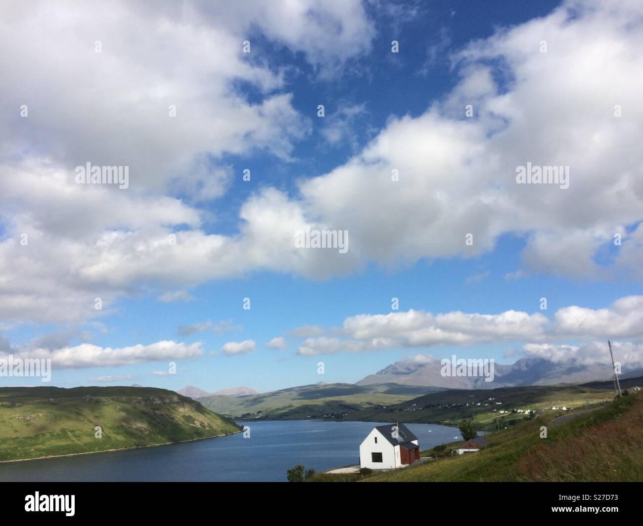 Summers Day Over the Cuillin Hills Stock Photo