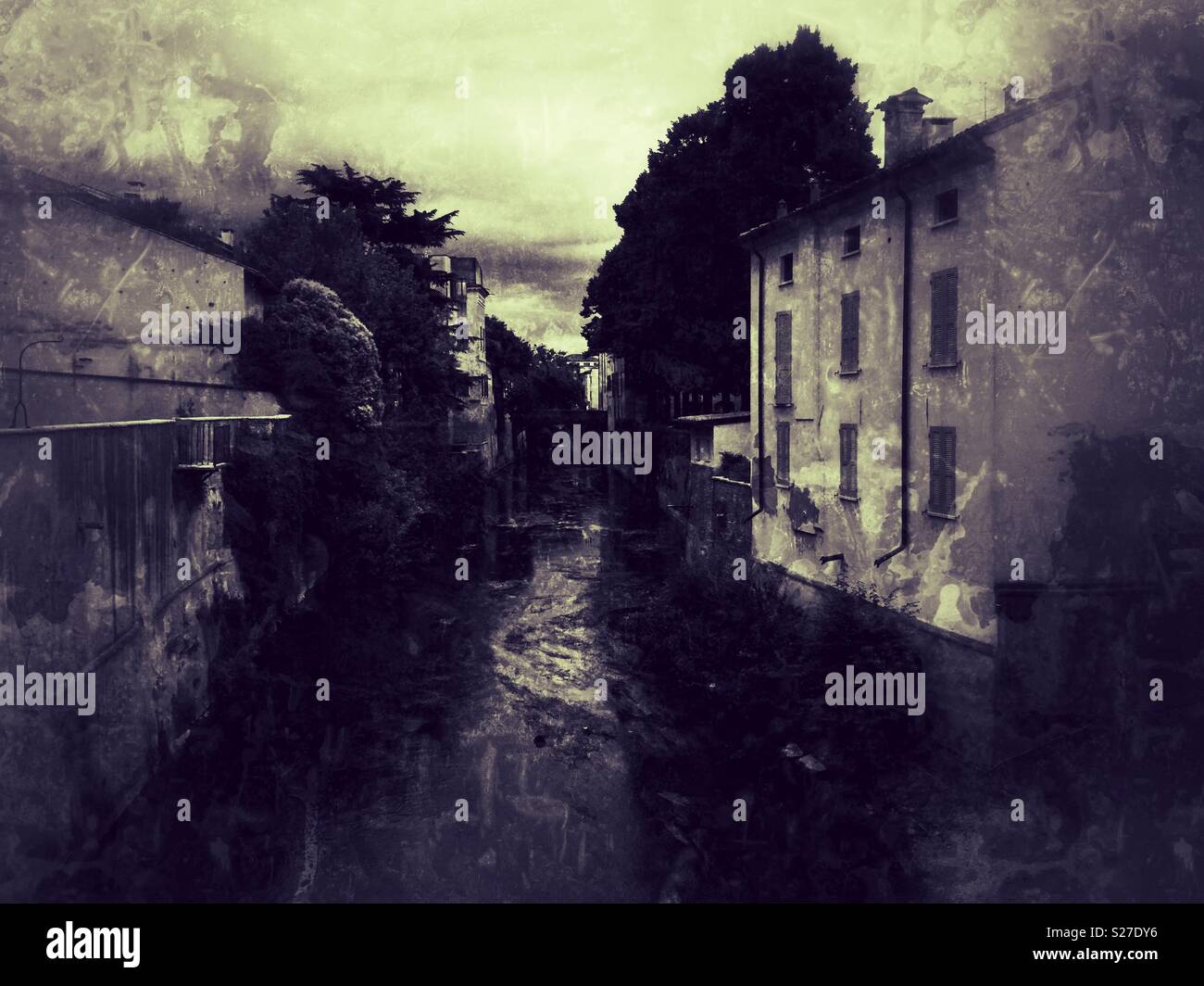 River in Mantua, Italy. - Smartphone Captured Stock Image