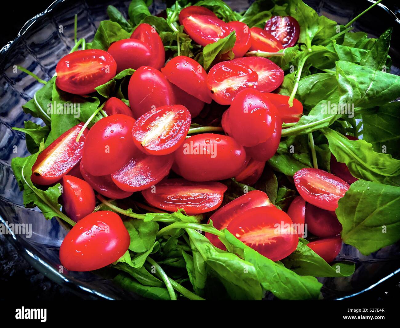 tomato and arugula salad - Smartphone Captured Stock Image