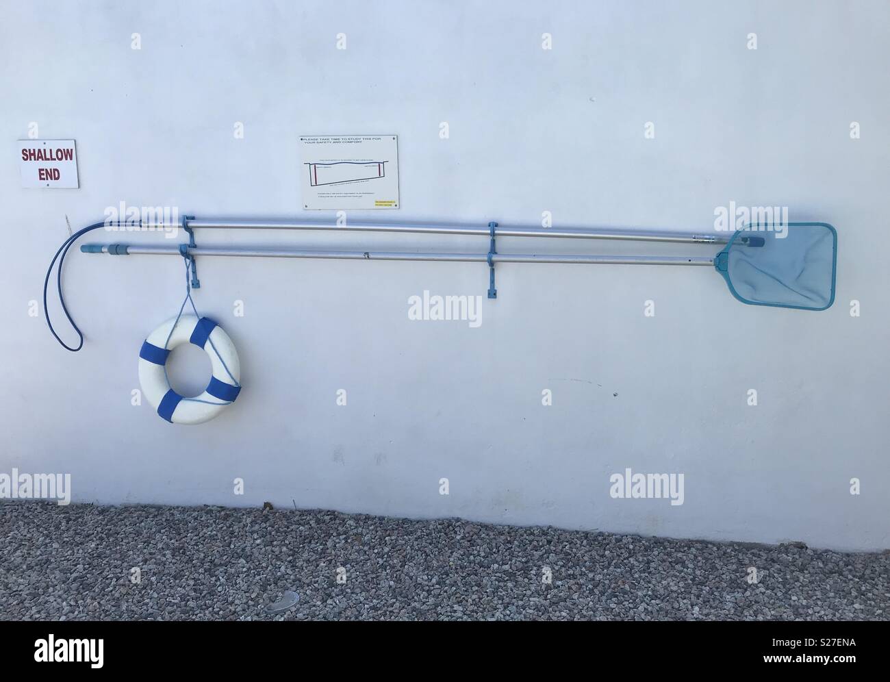 Swimming pool safety equipment Stock Photo Alamy