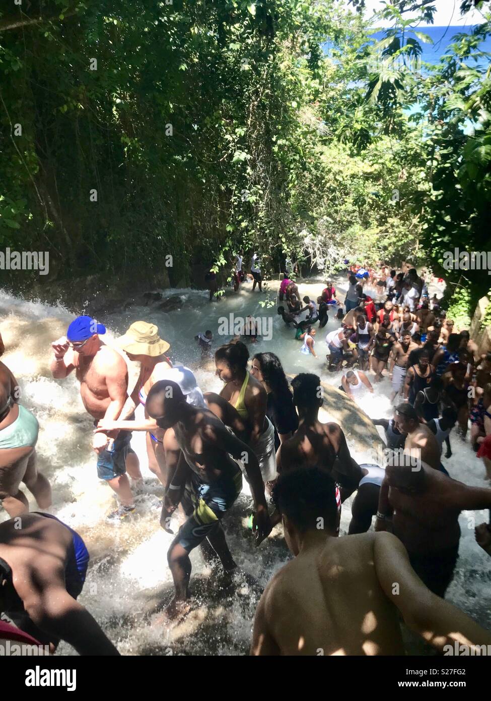 Dunn’s river falls Jamaica Stock Photo