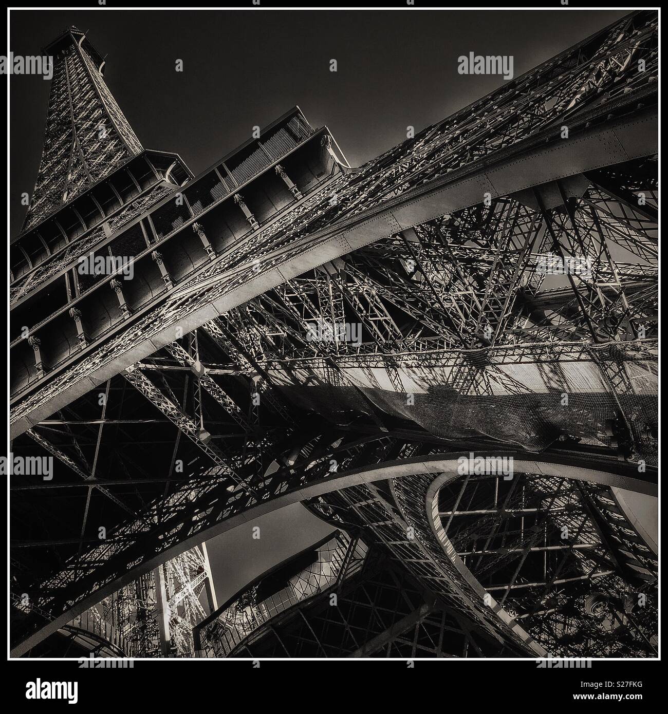 The Eiffel Tower in Paris. - Smartphone Captured Stock Image