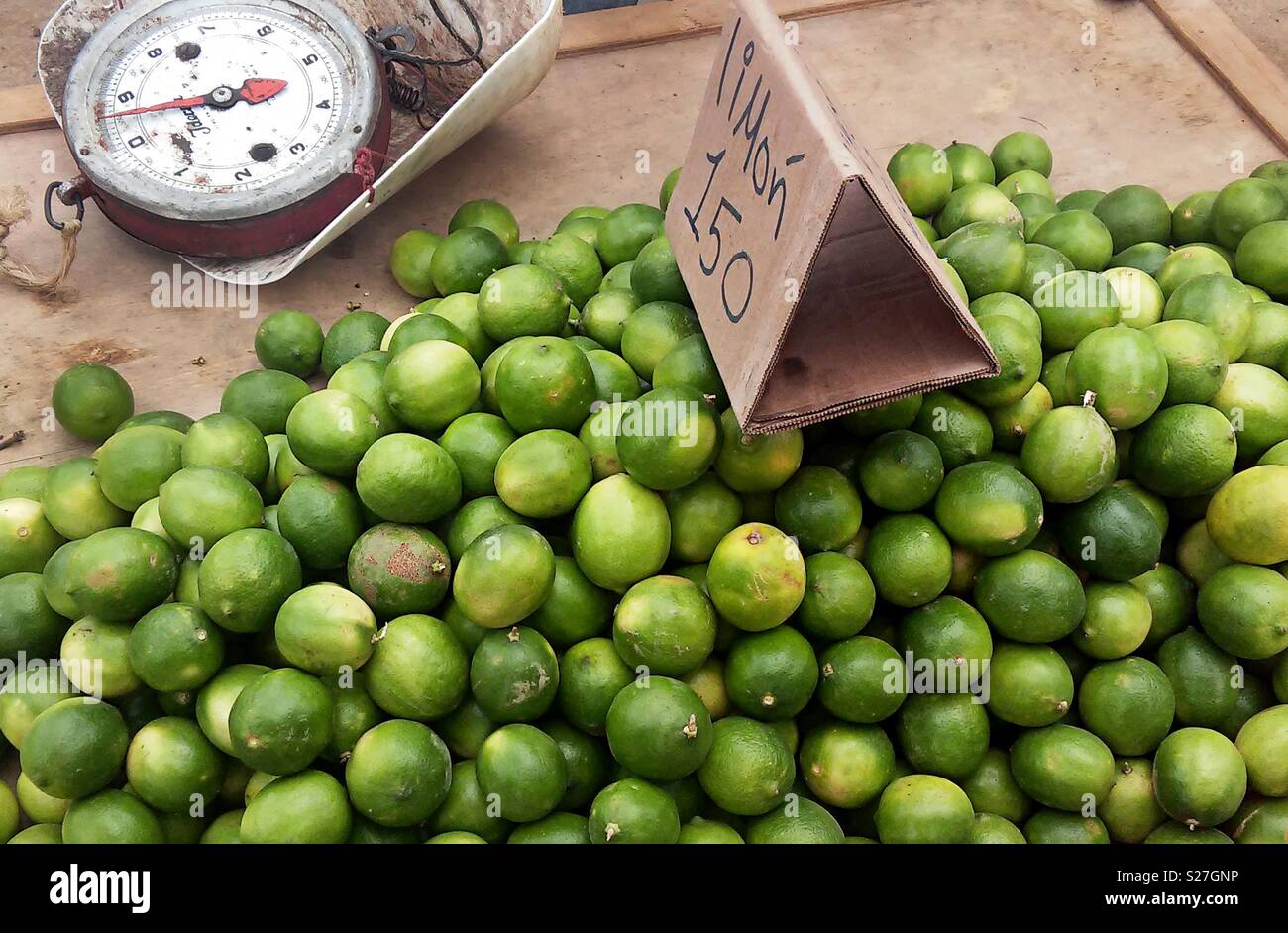 Many Limes in a street market - Smartphone Captured Stock Image
