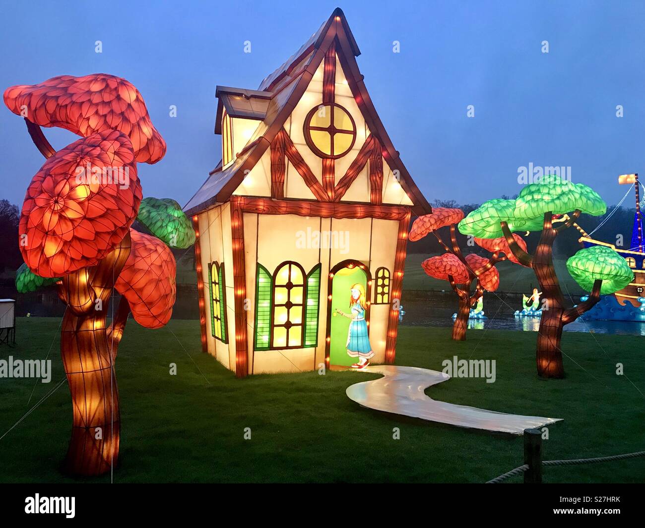 Longleat festival of light 2017 - Smartphone Captured Stock Image