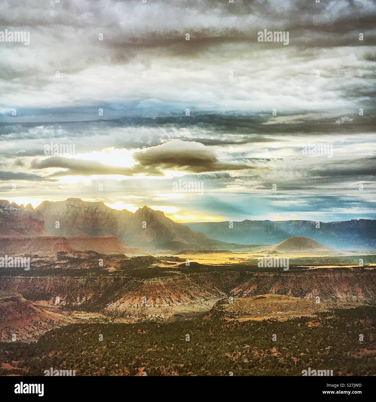 Zion Utah Sunset - Smartphone Captured Stock Image