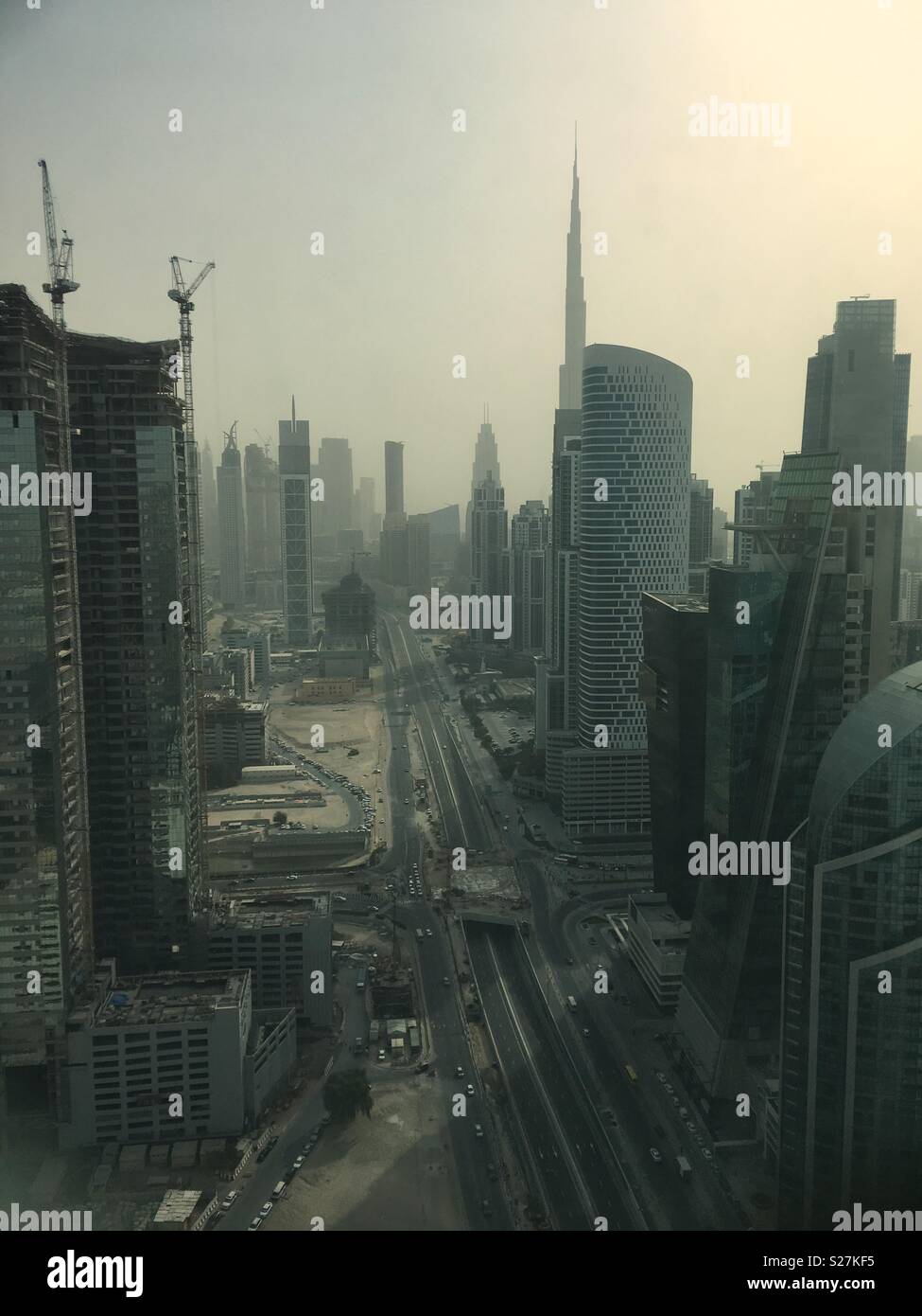 Dubai sky scrapers. - Smartphone Captured Stock Image