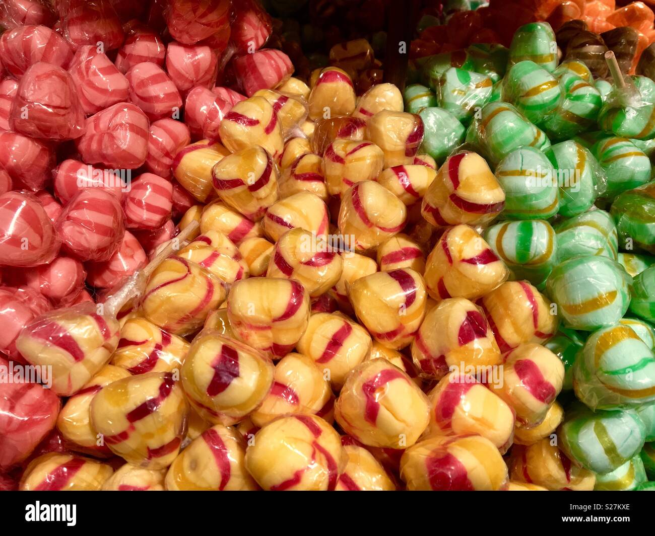 Hard boiled lollies in a sweet shop Stock Photo