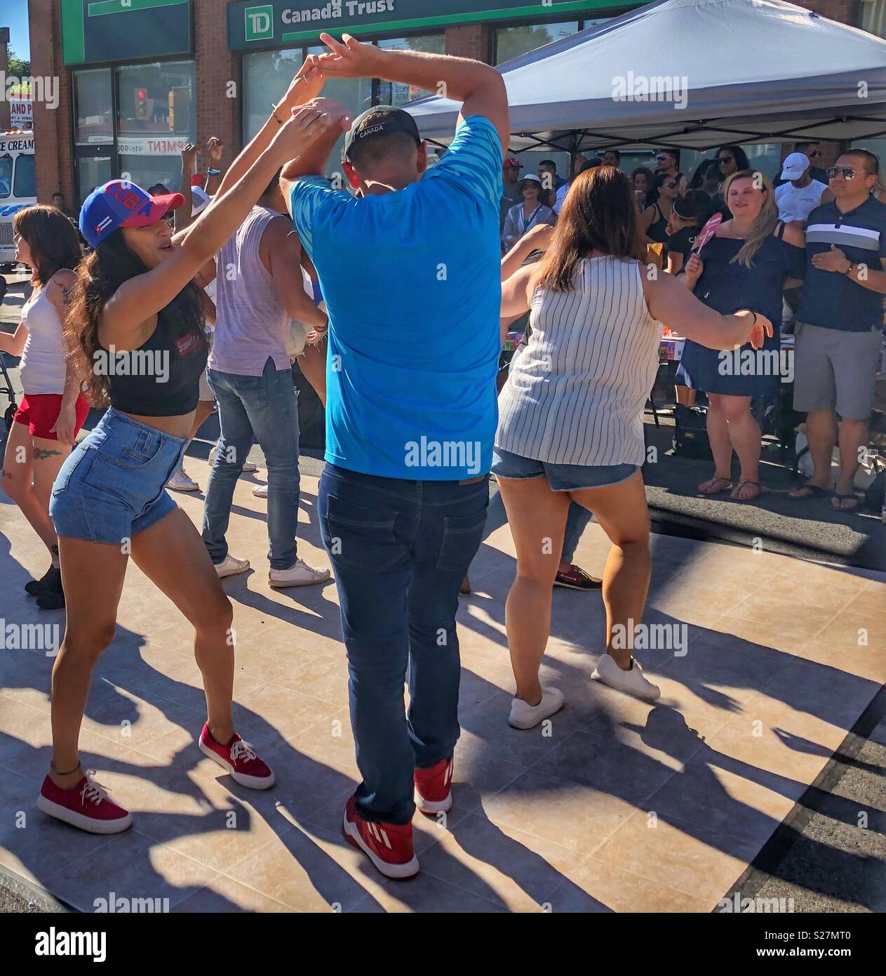 People dancing at a Salsa Festival in Toronto, Canada. Stock Photo