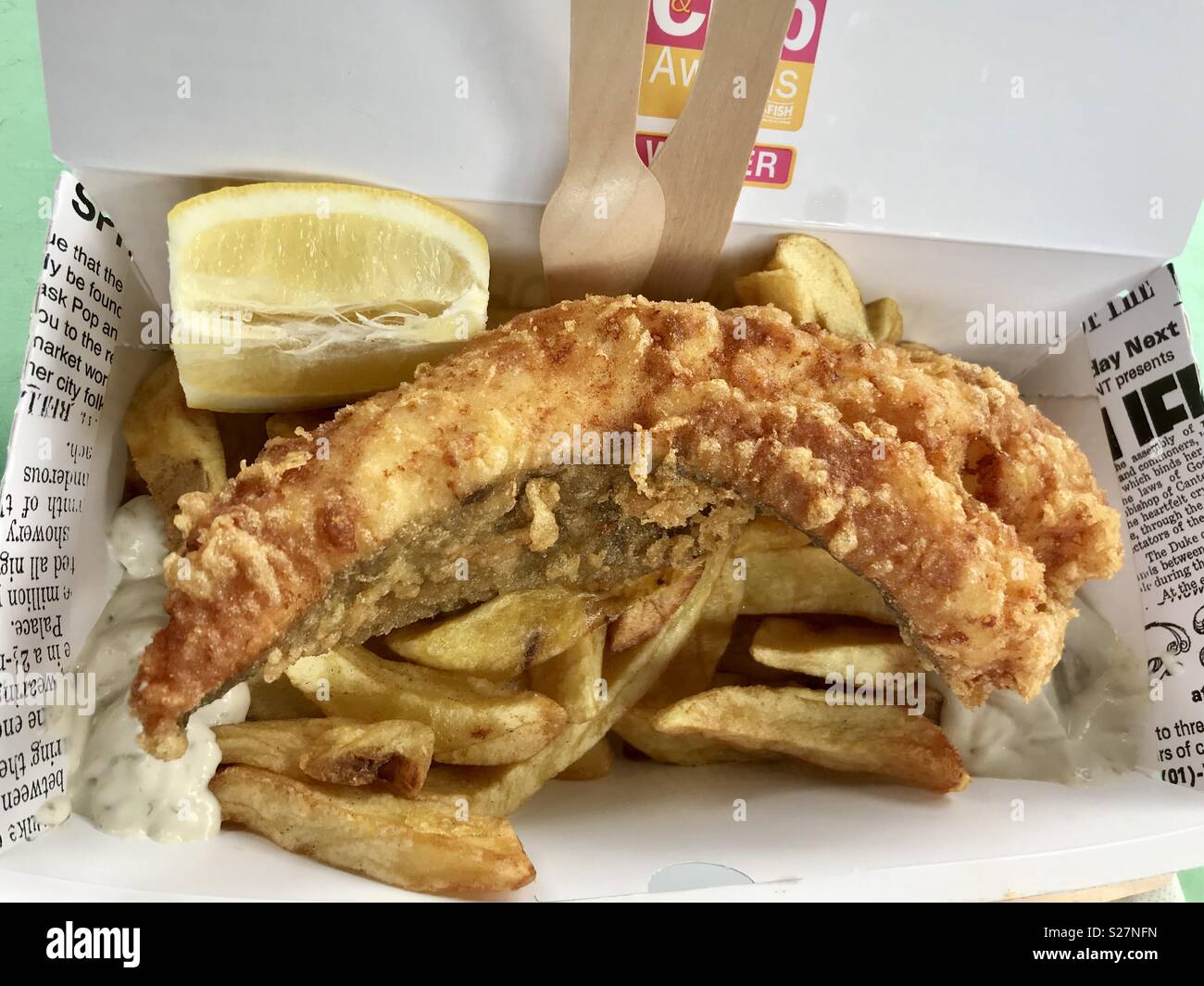 Fish and chips in Camden Market, London Stock Photo Alamy
