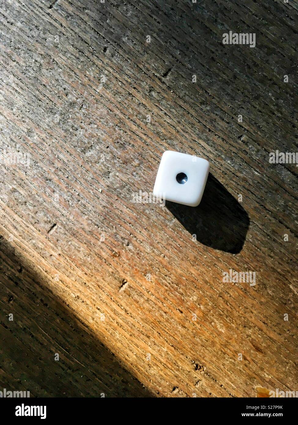 Dice, number one Stock Photo