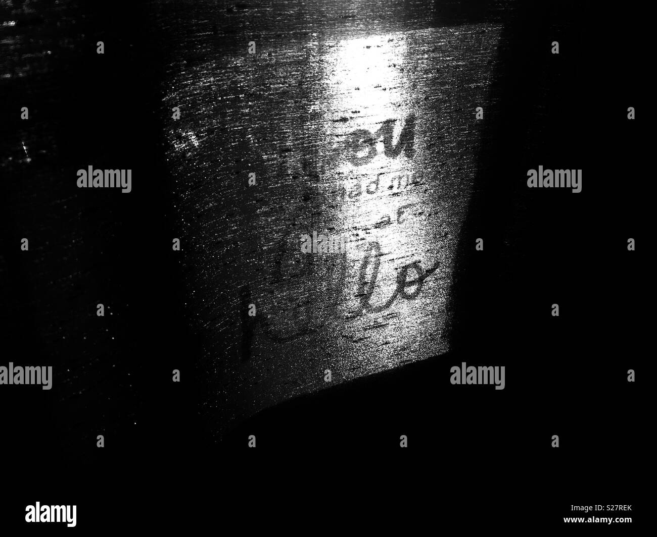 Sunlight through fabric, reflecting the phrase You Had Me at Hello - Smartphone Captured Stock Image