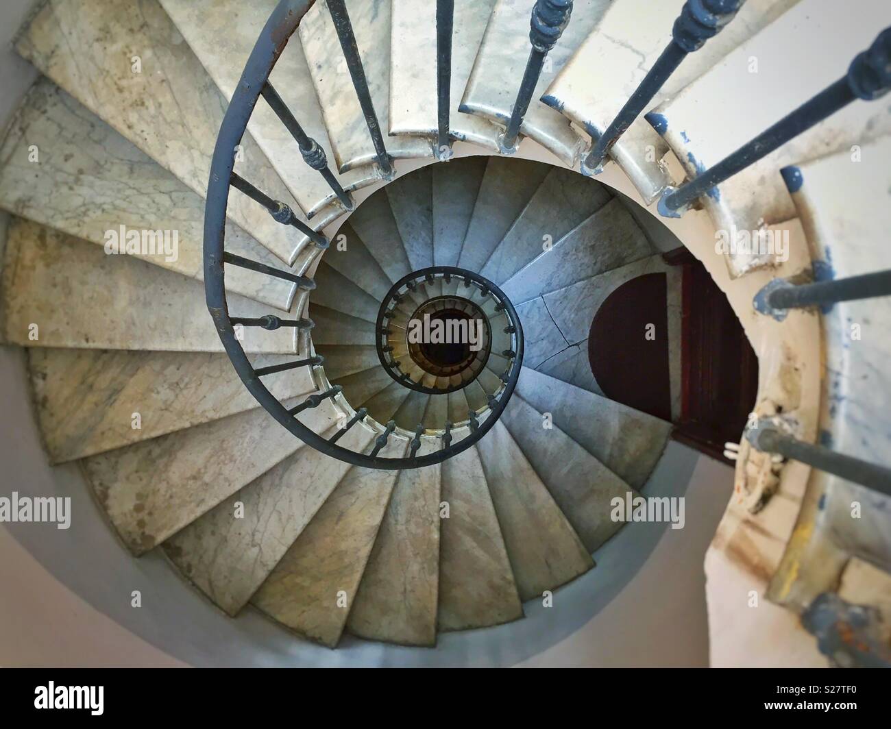Ancient spiral staircase - Smartphone Captured Stock Image