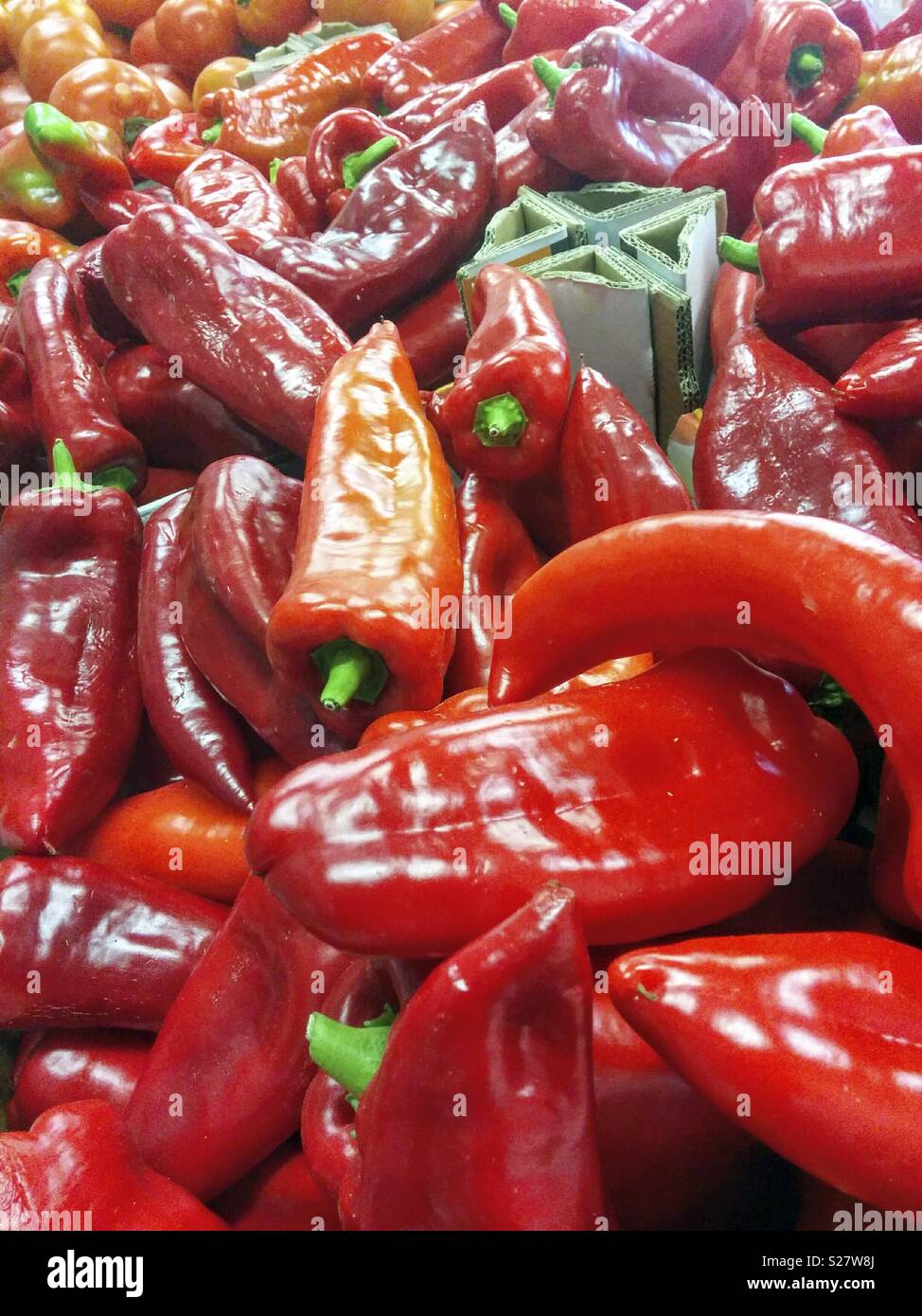Peppers for sale Stock Photo Alamy