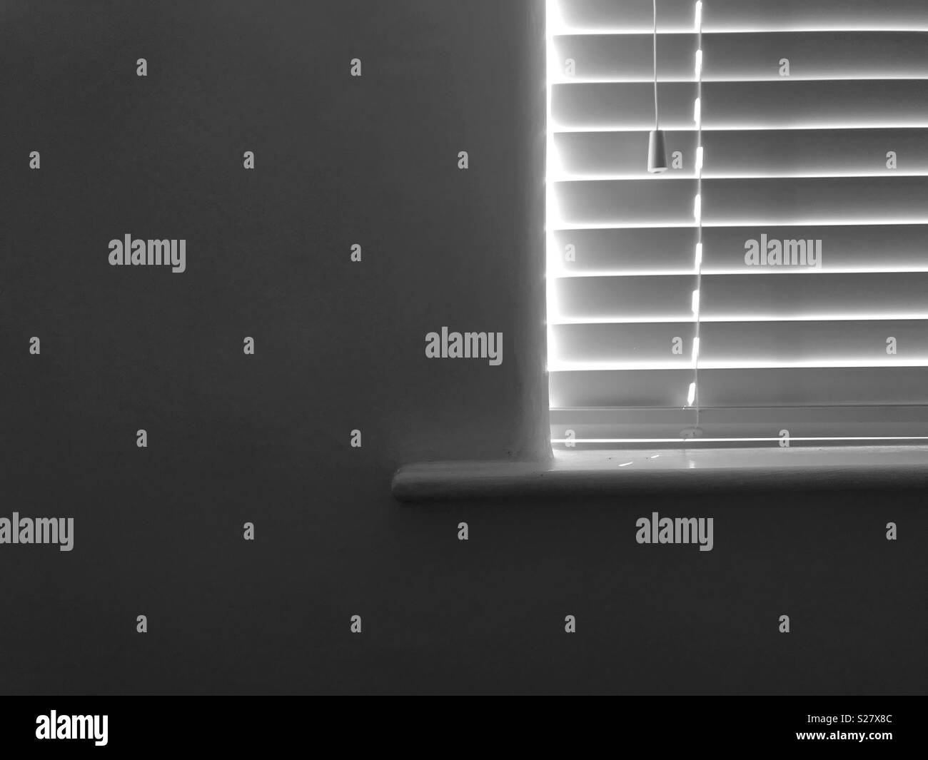 Light through blind in the morning Stock Photo Alamy